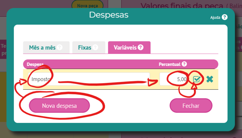 Salvando a despesa variável